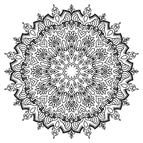 Coloring Book Patterns Mandala Style Henna Mehndi Tattoos Decorative Ornaments — 스톡 벡터