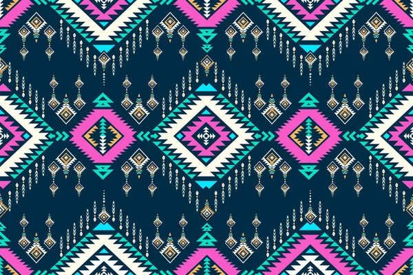 Traditional Ethnic Geometric Pattern Background Design Backgrounds Carpet Wallpaper Clothes — Stockvektor