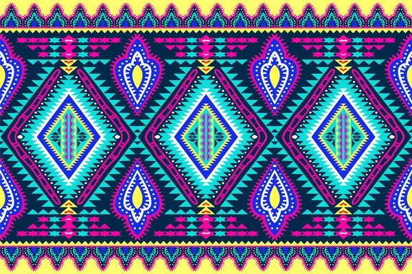 Traditional Ethnic Geometric Pattern Background Design Backgrounds Carpet Wallpaper Clothes — Stock vektor