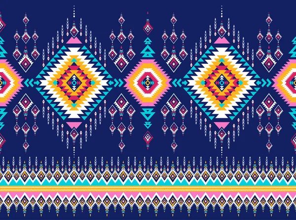 Traditional Ethnic Geometric Pattern Background Design Backgrounds Carpet Wallpaper Clothes — 图库矢量图片