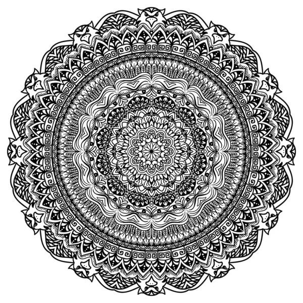 Coloring Book Patterns Mandala Style Henna Mehndi Tattoos Decorative Ornaments — Archivo Imágenes Vectoriales