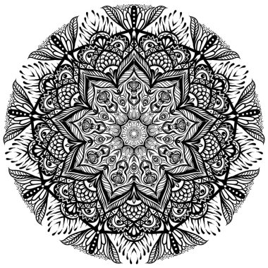 Renk Vektörü Mandala için Mandala Şekilleri Kolay Çiçek desenli illüstrasyon