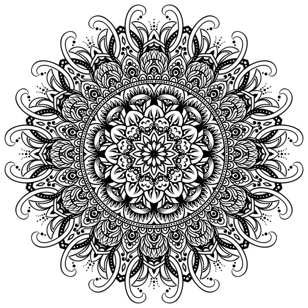 Coloring Book Patterns Mandala Style Henna Mehndi Tattoos Decorative Ornaments — Archivo Imágenes Vectoriales