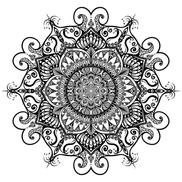 Coloring Book Patterns Mandala Style Henna Mehndi Tattoos Decorative Ornaments — Archivo Imágenes Vectoriales