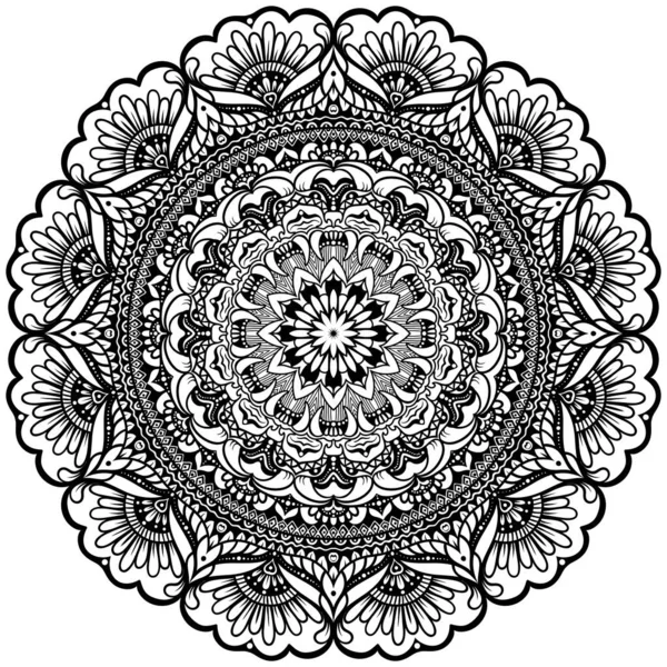 Coloring Book Patterns Mandala Style Henna Mehndi Tattoos Decorative Ornaments — 스톡 벡터