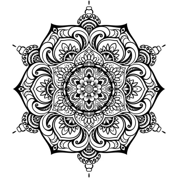 Coloring Book Patterns Mandala Style Henna Mehndi Tattoos Decorative Ornaments — Archivo Imágenes Vectoriales