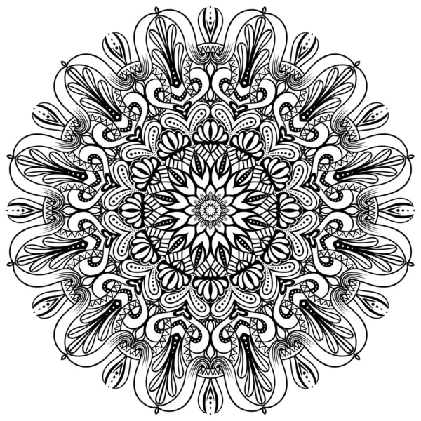 Coloring Book Patterns Mandala Style Henna Mehndi Tattoos Decorative Ornaments — 스톡 벡터