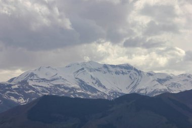 Dağıstan Rusya 'daki kış dağları.
