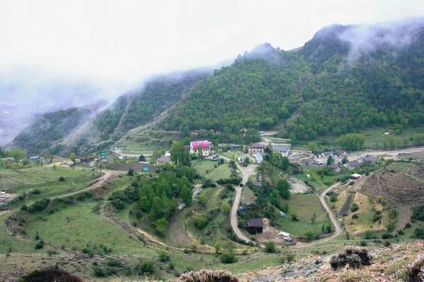 高加索绿山景观 自然背景 — 图库照片