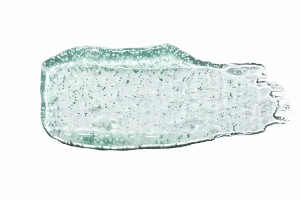 Smudge van transparant groen exfoliërend huidverzorgingsproduct — Stockfoto