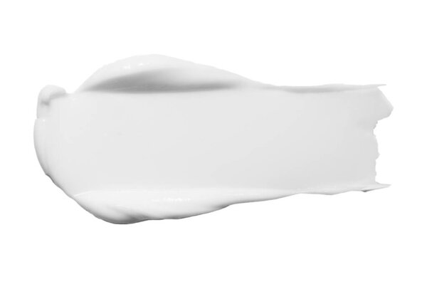 Smear of moisturizing body cream skincare isolated on white