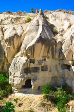 Kapadokya 'nın kalbinde yer alan tuhaf şekilli güzel dağlar.