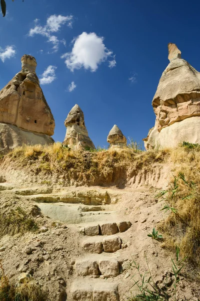 Lindas Montanhas Forma Bizarra Localizadas Coração Capadócia — Fotografia de Stock