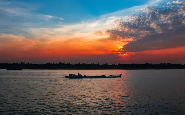 Прекрасный Закат Сумерек Сделал Снимок Октября 2021 Года Гозарии Бангладеш — стоковое фото