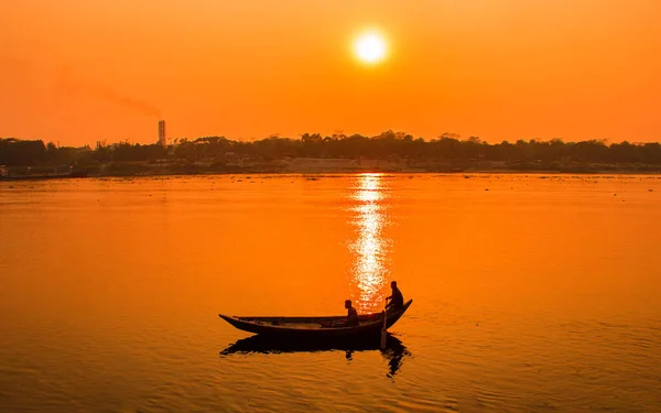 Fotografía Del Atardecer Río Invierno 2022 Esta Imagen Fue Tomada —  Fotos de Stock