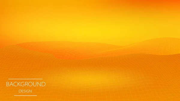 Wellen Linien Hintergrund Orange Design — Stockvektor