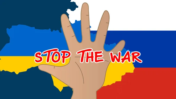 Symbole Concept Arrêter Ukraine Guerre Russie Pour Paix — Image vectorielle