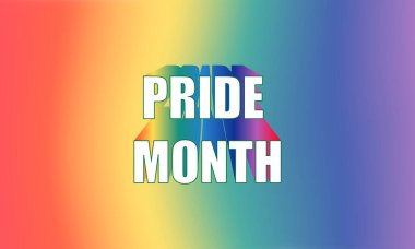 Gökkuşağı özeti LGBTQ sembolü kavramına sahip Aylık Gurur Sözcüğü