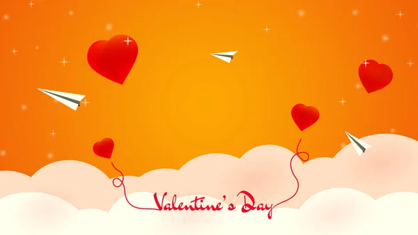 Valentinstag Vektor Hintergrund Design Kunst Elemente Für Liebe Feier Tag — Stockvektor