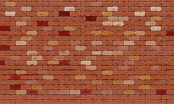 Orange Cartoon Brick Wall Background Pattern — Vettoriale Stock