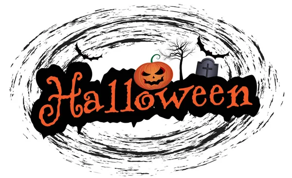 Halloween Logo Ontwerp Witte Achtergrond Zakelijke Presentatie Vector Template Gebruikt — Stockvector