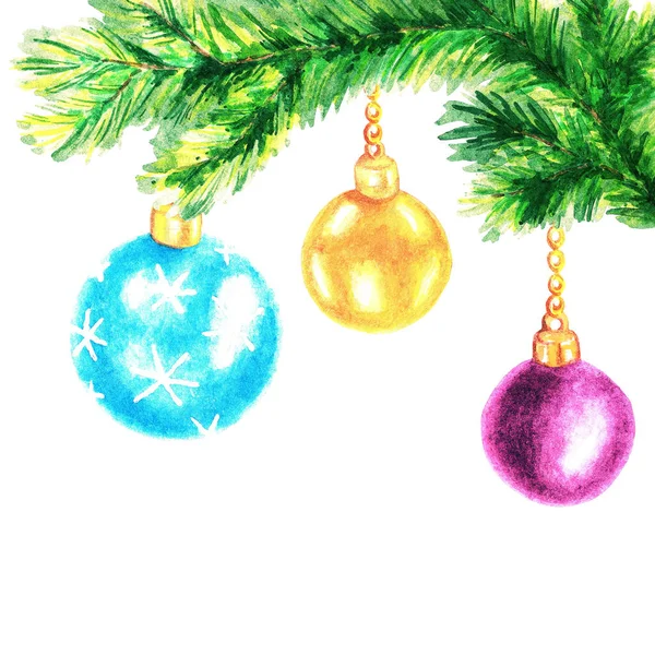 석류나무 가지와 크리스마스 장식들 배경에 공과같은 — 스톡 사진