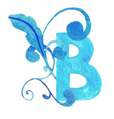 Alfabe. Beyaz arka planda bir deseni olan 