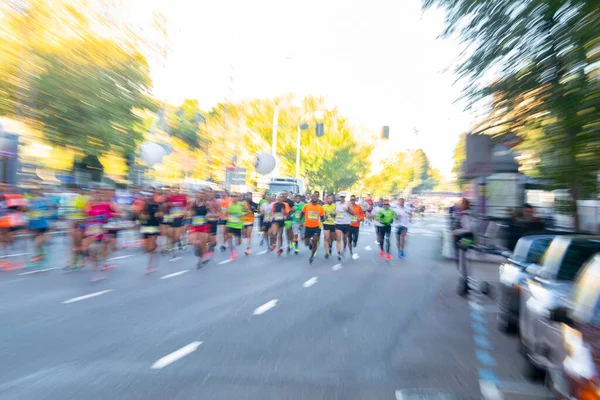 Madrid Spain November 2021 Profesjonelle Utøvere Som Kjører Movistar Halvmaraton – stockfoto