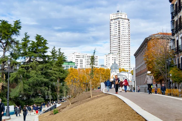 Renovada Plaza España Ciudad Madrid Tras Reforma España Europa Fotografía — Foto de Stock