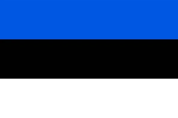 Bandiera Estonia Bandiera Nazionale Isolata Dell Estonia Progettazione Orizzontale Illustrazione — Foto Stock