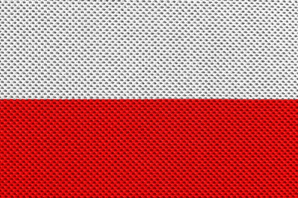 Drapeau Pologne Drapeau Avec Texture Fil Corde Design Horizontal Illustration — Photo