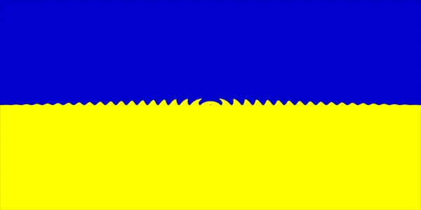 Ukraina Ukrainska Flaggan Illustration Ukrainas Flagga Horisontell Design Abstrakt Design — Stockfoto