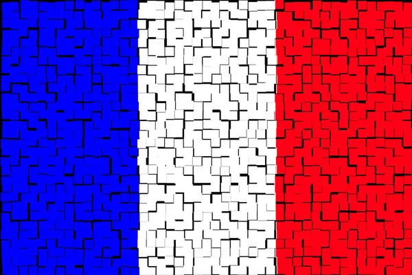Fransa Fransa Bayrağı Fransa Bayrağının Resmi Yatay Tasarım Soyut Tasarım — Stok fotoğraf