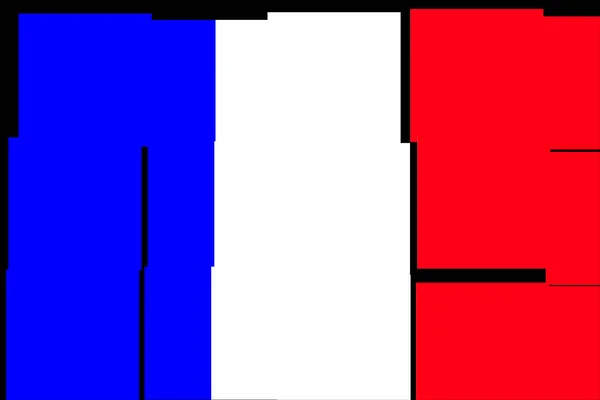 França Bandeira França Ilustração Bandeira França Design Horizontal Design Abstrato — Fotografia de Stock