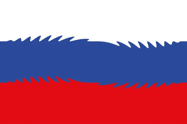 Rusland Vlag Van Rusland Horizontaal Ontwerp Llustratie Van Vlag Van — Stockfoto