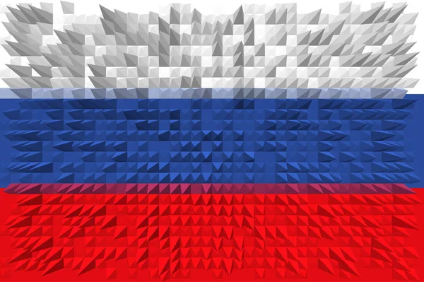 俄罗斯 俄罗斯国旗 横向设计 升起俄罗斯的国旗 横向设计 摘要设计 — 图库照片