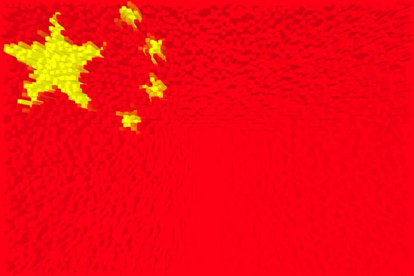 China Vlag Van China Horizontaal Ontwerp Lustratie Van Vlag Van — Stockfoto