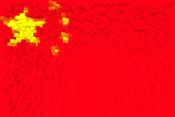 Китай Флаг Китая Горизонтальный Дизайн Илюстрация Флага Китайской Народной Республики — стоковое фото