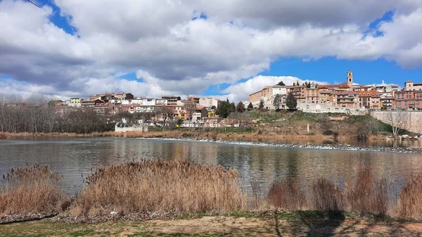 Vistas Del Río Duero Con Puente Paso Por Tordesillas Valladolid — Foto de Stock