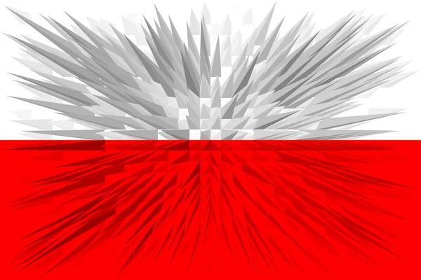 Polonia Bandiera Della Polonia Progettazione Orizzontale Llustrazione Della Bandiera Della — Foto Stock