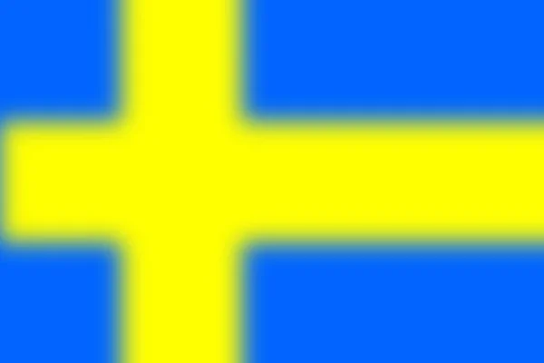 スウェーデンだ スウェーデンの国旗 水平デザイン スウェーデンの国旗の掲揚 水平デザイン 抽象的なデザイン イラスト — ストック写真