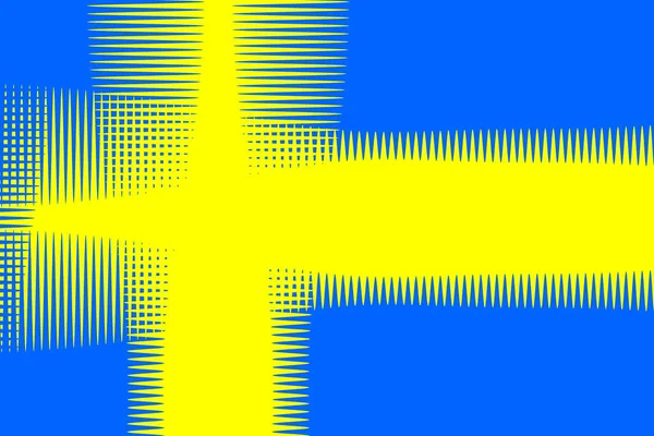 Schweden Flagge Schwedens Horizontales Design Llustration Der Flagge Von Schweden — Stockfoto