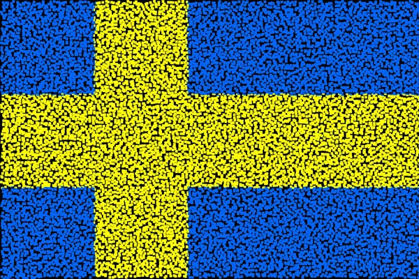 스웨덴 스웨덴의 디자인 스웨덴의 국기가 디자인 추상적 디자인 — 스톡 사진