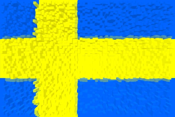 Suecia Bandera Suecia Diseño Horizontal Ilustración Bandera Suecia Diseño Horizontal —  Fotos de Stock