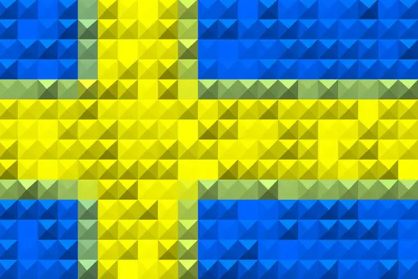 Schweden Flagge Schwedens Horizontales Design Llustration Der Flagge Von Schweden — Stockfoto