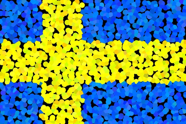 Szwecja Flaga Szwecji Konstrukcja Pozioma Ilustracja Flagi Szwecji Konstrukcja Pozioma — Zdjęcie stockowe