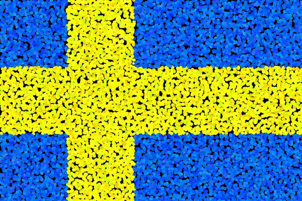 Швеція Прапор Швеції Горизонтальний Дизайн Ллюстрація Прапора Швеції Горизонтальний Дизайн — стокове фото