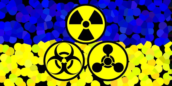 Украина Химическое Оружие Флаг Украины Символом Химического Оружия Иллюстрация Флага — стоковое фото