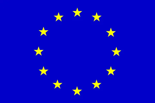 Bandeira União Europeia Cores Oficiais Proporção Corretamente Ilustração — Fotografia de Stock