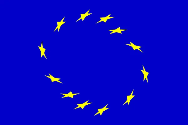 Europese Unie Vlag Van Europese Unie Llustratie Van Vlag Van — Stockfoto